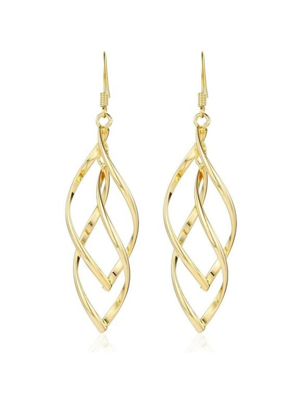 Womens Gold Plated Dangle Earrings Hypoallergenic Statement Trendy Jewelry